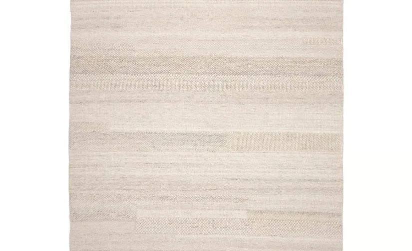 فرش دستباف کم پرز بژ سایز ۱۷۰x۲۴۰ ایکیا مدل BRÖNDEN