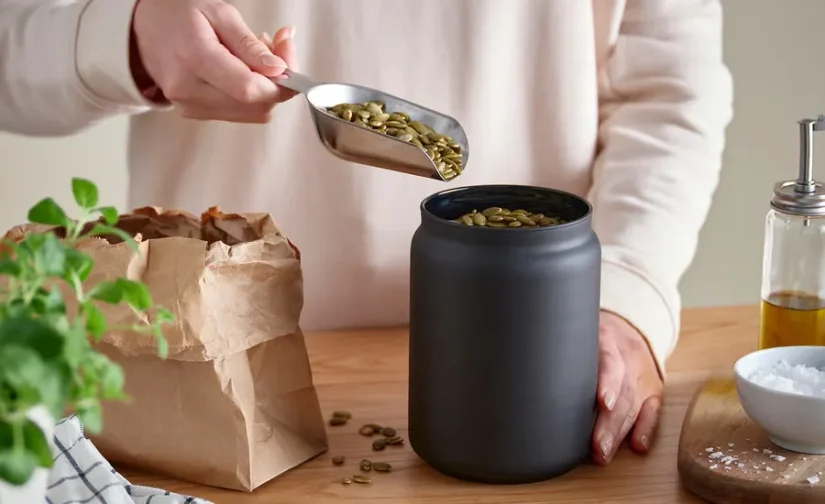 بانکه با درب مشکی ۱ لیتری ایکیا مدل EKLATERA