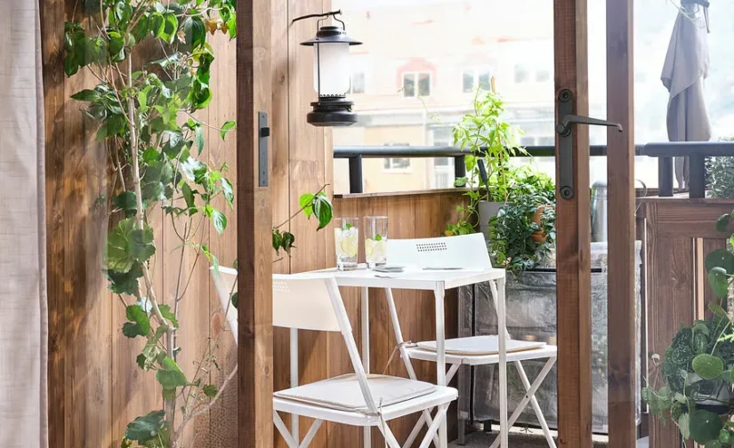 میز مناسب فضای باز سفید سایز ۵۰x۴۴ ایکیا مدل FEJAN