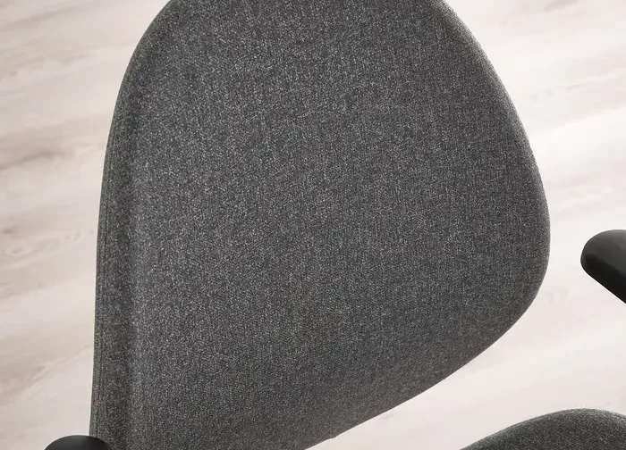 صندلی اداری دسته‌دار رنگ خاکستری تیره/مشکی ایکیا مدل HATTEFJÄLL