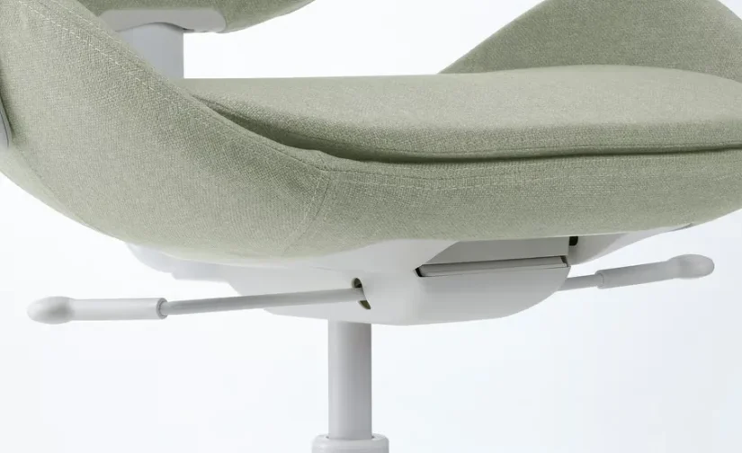 صندلی اداری دستهدار رنگ سبز روشن/سفید ایکیا مدل HATTEFJÄLL