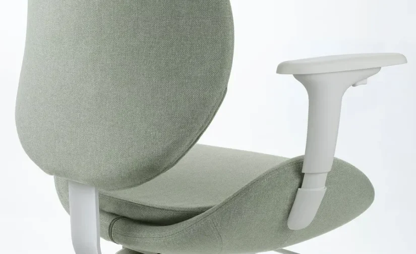 صندلی اداری دستهدار رنگ سبز روشن/سفید ایکیا مدل HATTEFJÄLL
