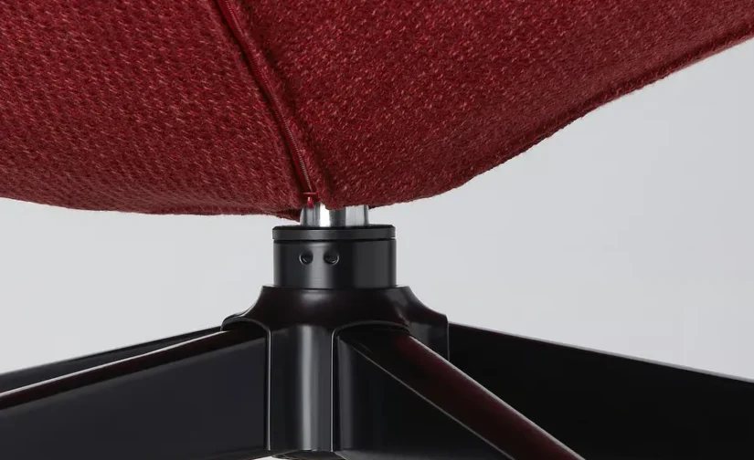 صندلی چرخدار لجده قرمز/قهوه ای ایکیا مدل HAVBERG