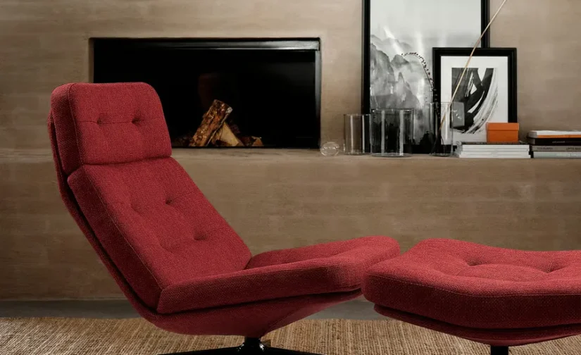 صندلی چرخدار لجده قرمز/قهوه ای ایکیا مدل HAVBERG