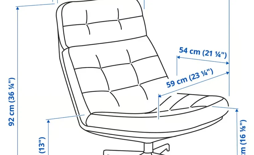 صندلی چرخدار لجده قرمز/قهوه ای ایکیا مدل HAVBERG