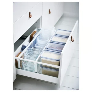 ظرف غذا با درب مستطیلی/پلاستیکی 2 لیتری ایکیا مدل IKEA 365+