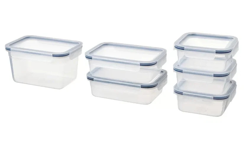 مجموعه 6 عددی ظرف غذا با درب پلاستیکی ایکیا مدل IKEA 365+