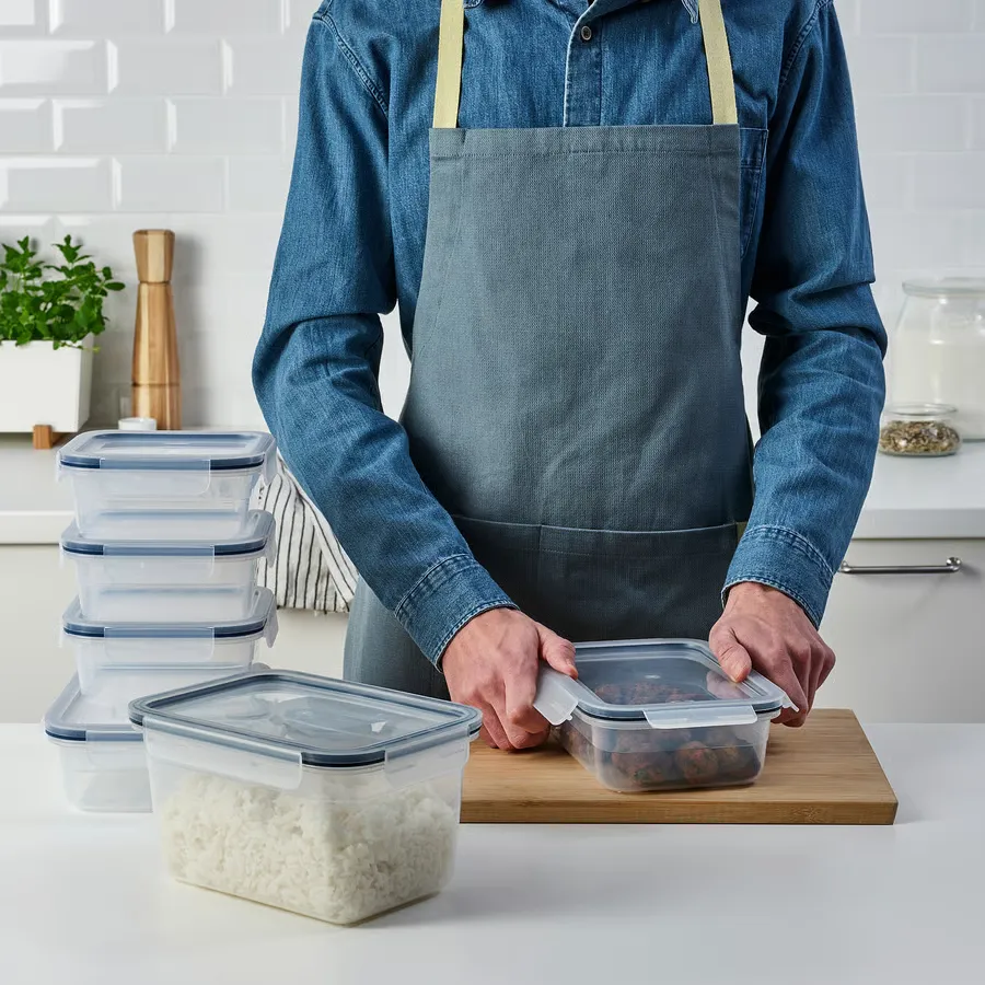 مجموعه 6 عددی ظرف غذا با درب پلاستیکی ایکیا مدل IKEA 365+