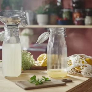 بطری شیشه ای با درب شیشه شفاف ۱ لیتری ایکیا مدل KÖSSEBÄR