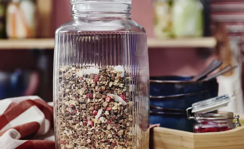 شیشه با درب شیشه شفاف ۳ لیتر ایکیا مدل KÖSSEBÄR