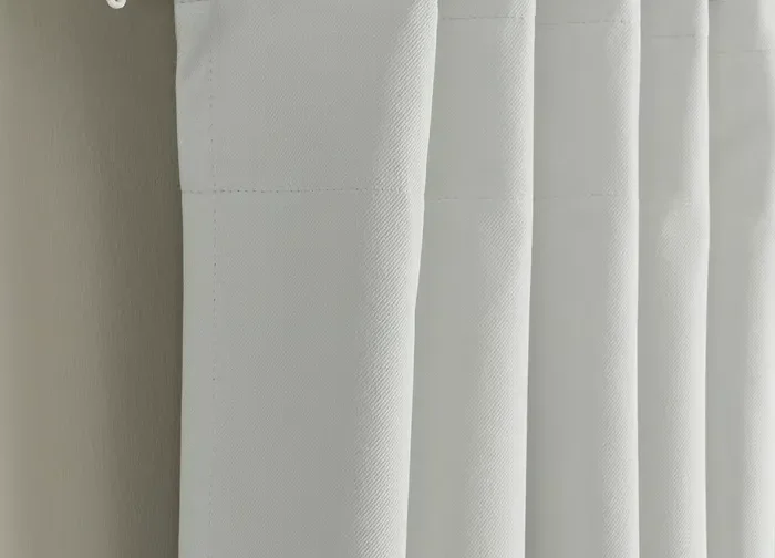 جفت پرده‌های جلو بسته سفید/با نوار تزئینی سایز ۱۴۵x۳۰۰ ایکیا مدل KORGMOTT