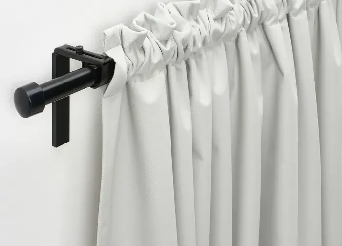 جفت پرده‌های جلو بسته سفید/با نوار تزئینی سایز ۱۴۵x۳۰۰ ایکیا مدل KORGMOTT