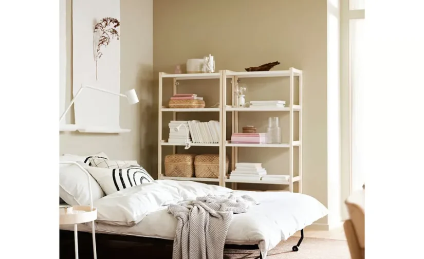 مبل تختخواب شو 2نفره رانستا طبیعی ایکیا مدل LYCKSELE LÖVÅS