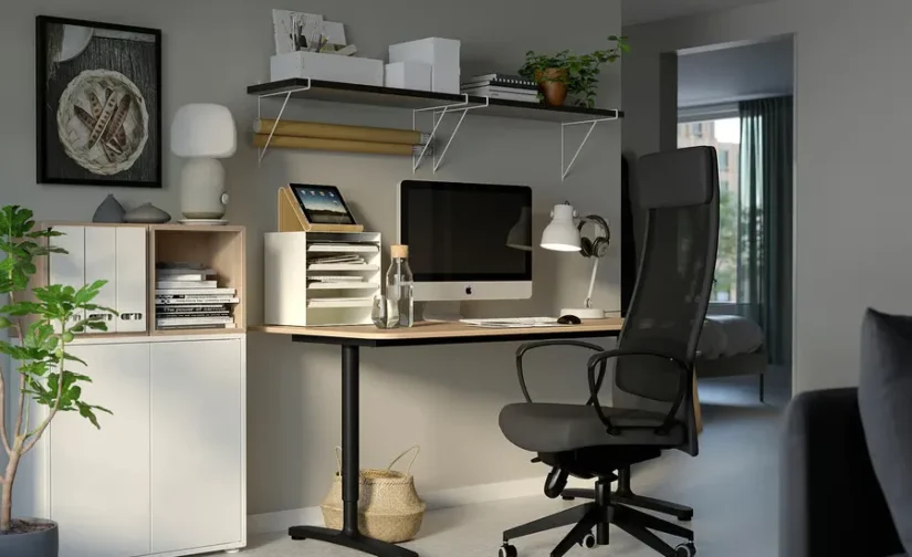 صندلی اداری ویسل خاکستری تیره متوسط ایکیا مدل MARKUS