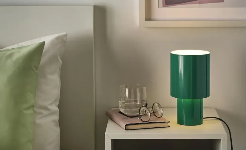 چراغ رومیزی سبز/قابل تنظیم نور ۲۲ سانتی‌متر ایکیا مدل SPETSBOJ