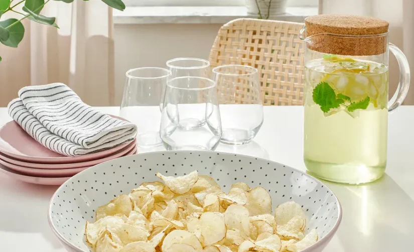 کاسه سرو صورتی 30 سانتیمتر ایکیا مدل STENTICKA