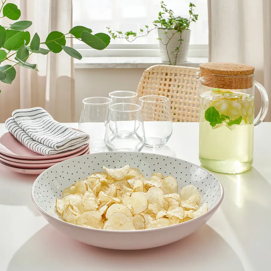 کاسه سرو صورتی 30 سانتیمتر ایکیا مدل STENTICKA