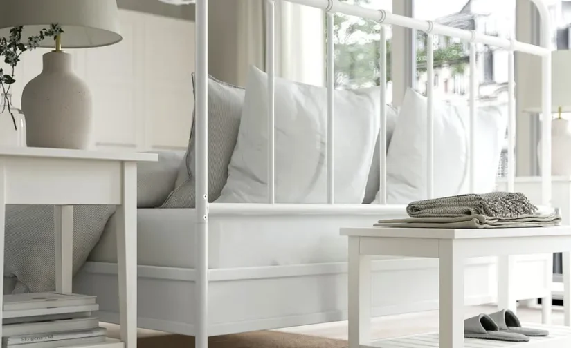 قاب تخت سفید/لوری سایز ۱۶۰x۲۰۰ ایکیا مدل STJÄRNÖ