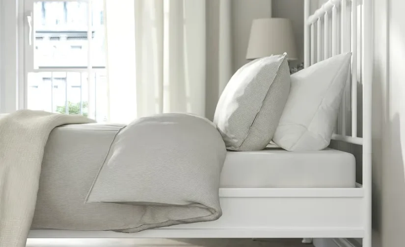 قاب تخت سفید/لوری سایز ۱۶۰x۲۰۰ ایکیا مدل STJÄRNÖ