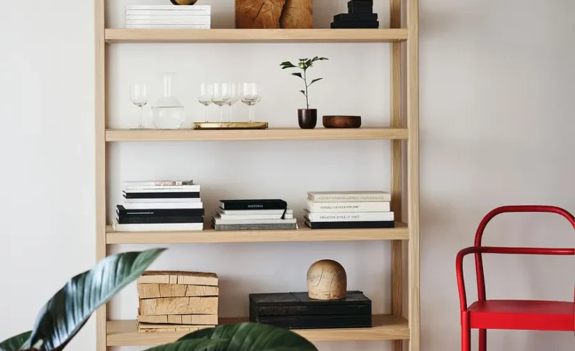 قفسه بندی روکش بلوط سایز ۱۲۰x۴۰x۱۸۸ ایکیا مدل STOCKHOLM 2025