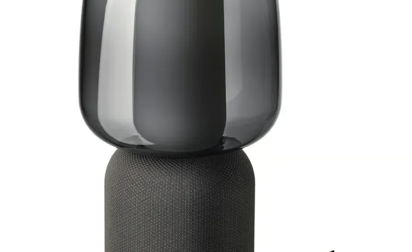 پایه چراغ بلندگو با وای فای مشکی/هوشمند ایکیا مدل SYMFONISK