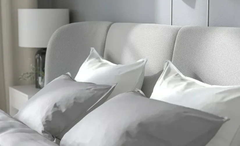 قاب تخت روکش‌دار تالمیرا سفید/مشکی سایز ۱۸۰x۲۰۰ ایکیا مدل TUFJORD