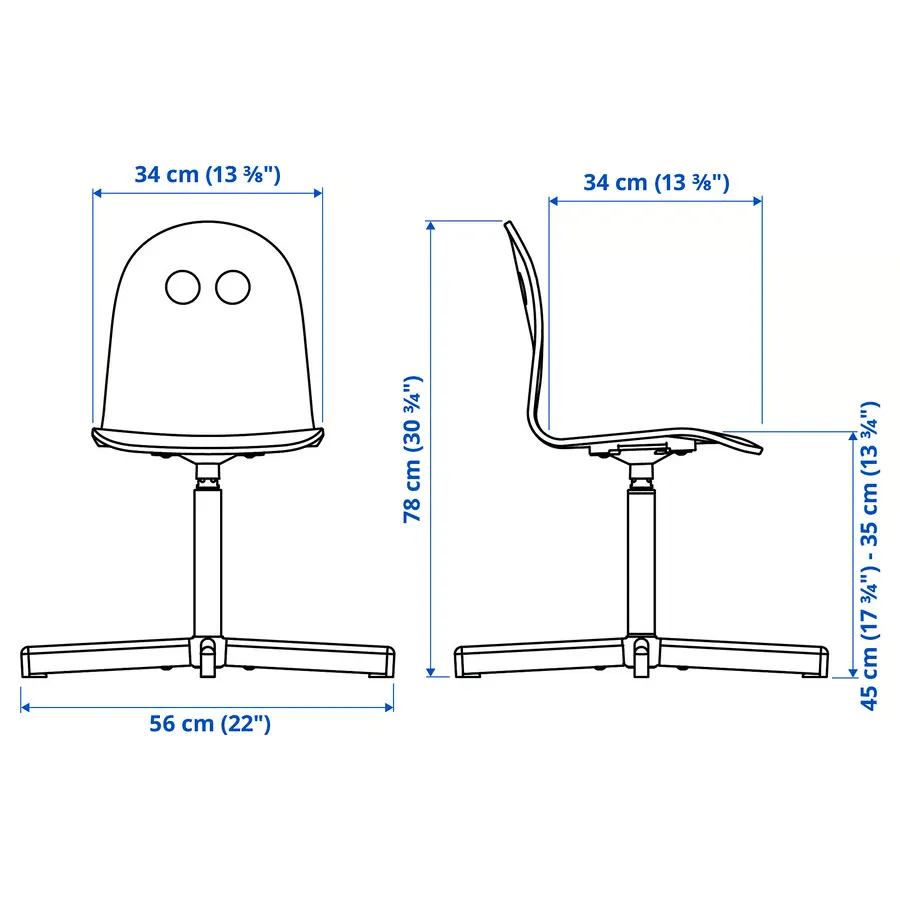 صندلی تحریر کودک چوب توس/سفید ایکیا مدل VALFRED / SIBBEN