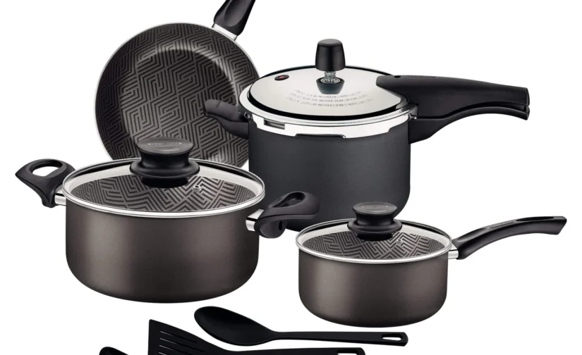 سرویس قابلمه آلومینیومی رنگ سربی ترامونتینا پاریس ۱۲ پارچه