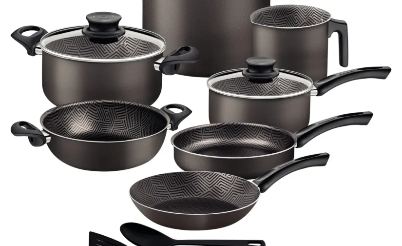 سرویس قابلمه آلومینیومی رنگ سربی ترامونتینا پاریس ۱۵ پارچه