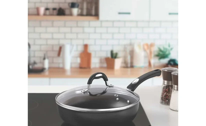 ماهیتابه آلومینیومی مشکی القایی موناکو سایز ۲۴ و ۲.۷ لیتری ترامونتینا