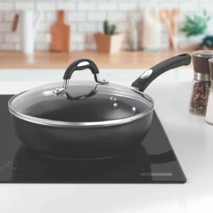 ماهیتابه آلومینیومی مشکی القایی موناکو سایز ۲۴ و ۲.۷ لیتری ترامونتینا