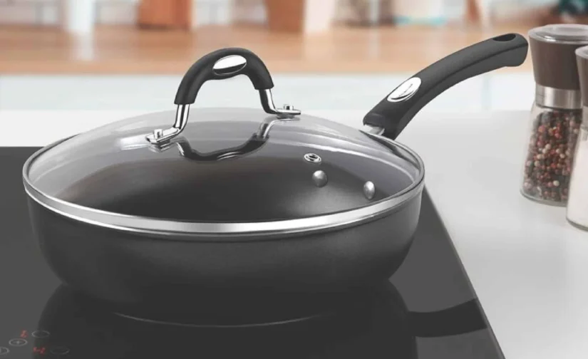 ماهیتابه آلومینیومی مشکی القایی موناکو سایز ۲۴ و ۲.۷ لیتری ترامونتینا