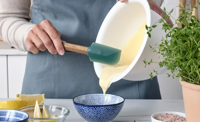 کفگیر ست ۲ عددی چوبی/خاکستری تیره-سبز ایکیا مدل BÄCKRÖDING