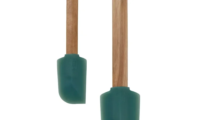 کفگیر ست ۲ عددی چوبی/خاکستری تیره-سبز ایکیا مدل BÄCKRÖDING