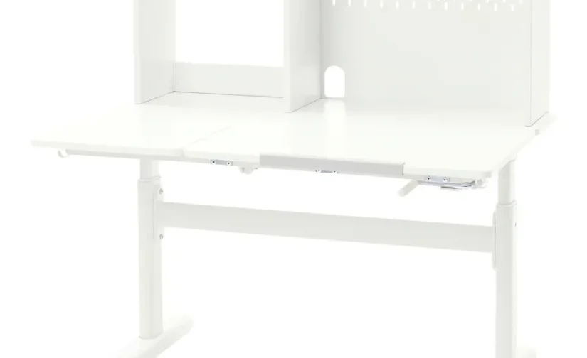 میز تحریر سفید/قابل تنظیم سایز ۱۰۰x۷۰ ایکیا مدل BERGLÄRKA