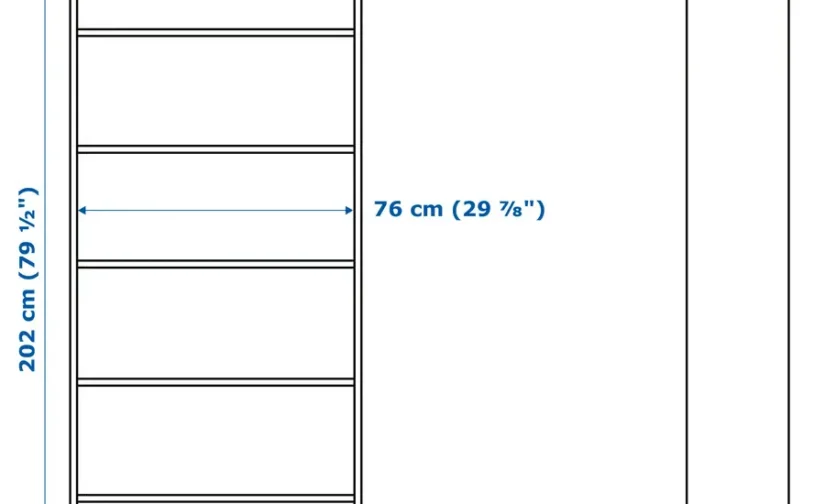 کتابخانه سفید سایز ۸۰x۲۸x۲۰۲ ایکیا مدل BILLY