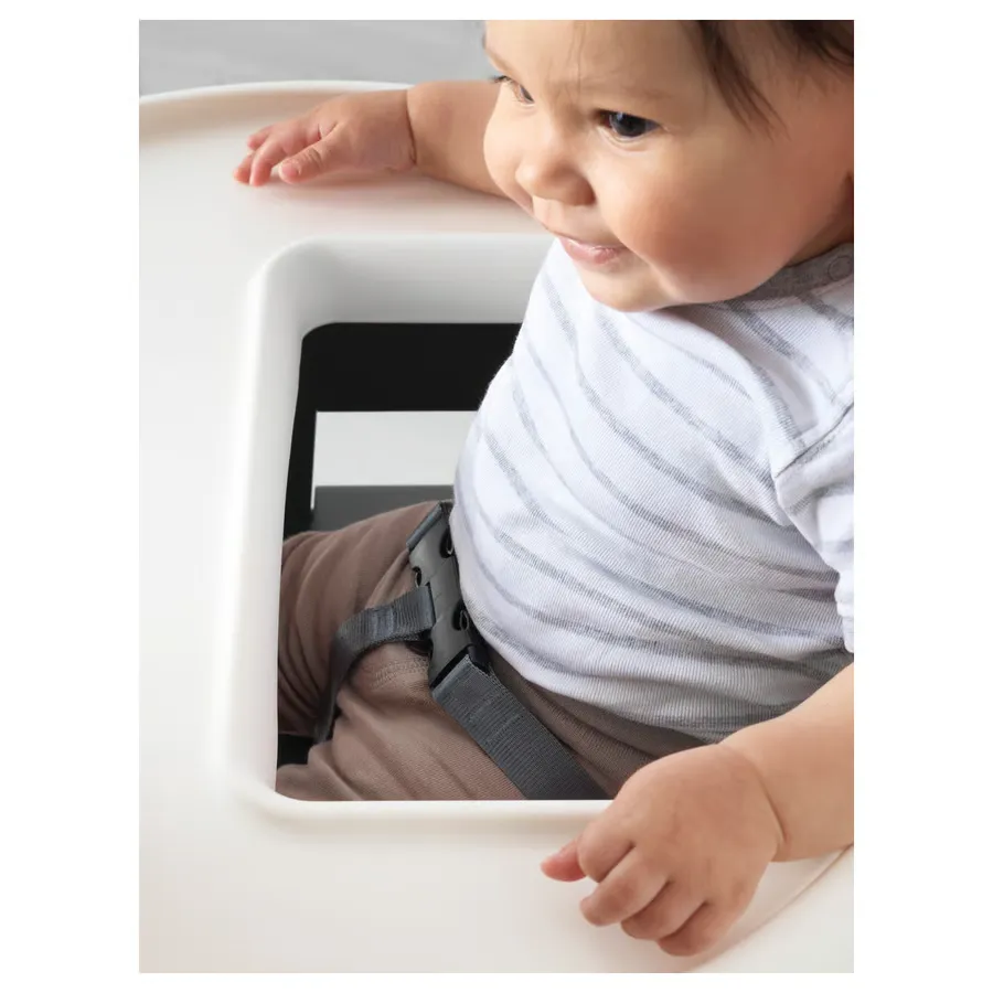 صندلی کودک با سینی رنگ مشکی ایکیا مدل BLÅMES