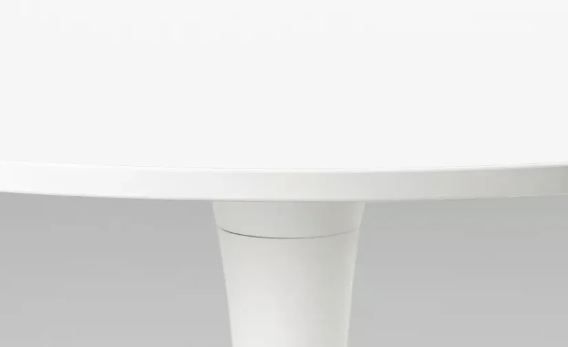 میز و صندلی 4 نفره سفید/طوسی تیره ایکیا سایز ۱۰۳ مدل DOCKSTA / KRYLBO