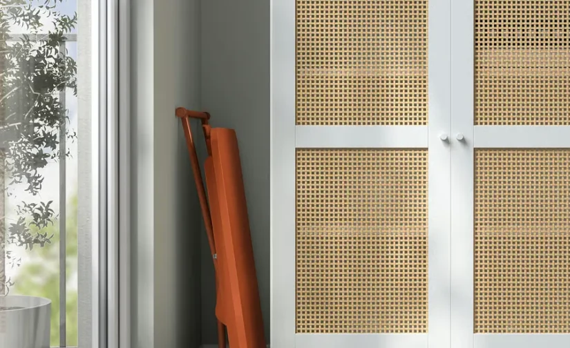 میز لپ‌تاپ نارنجی ۶۰x۴۰ ایکیا مدل DUBBLA