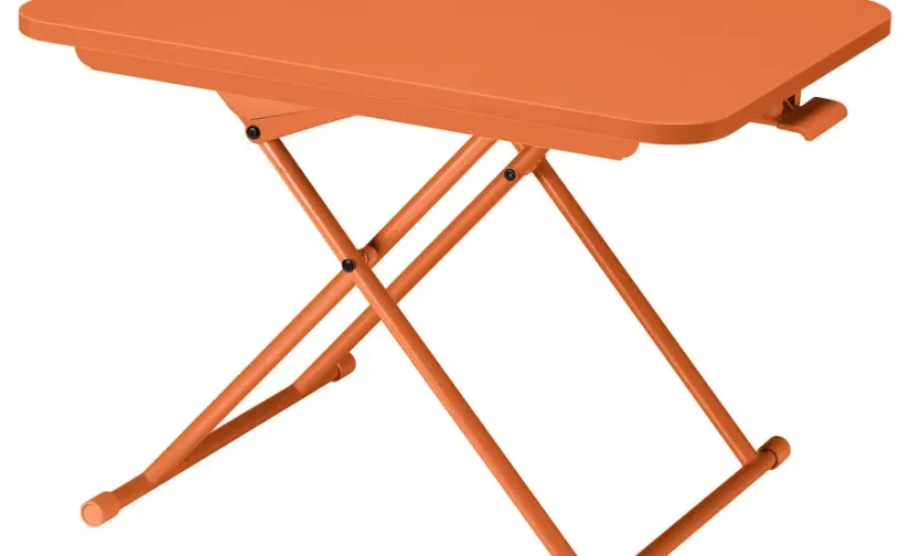 میز لپ‌تاپ نارنجی ۶۰x۴۰ ایکیا مدل DUBBLA