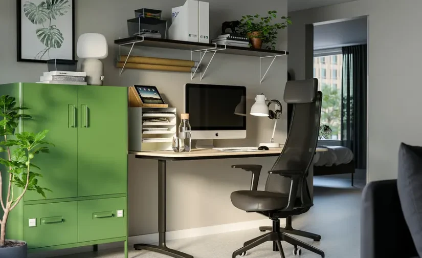 صندلی اداری با دسته مشکی ایکیا مدل JÄRVFJÄLLET