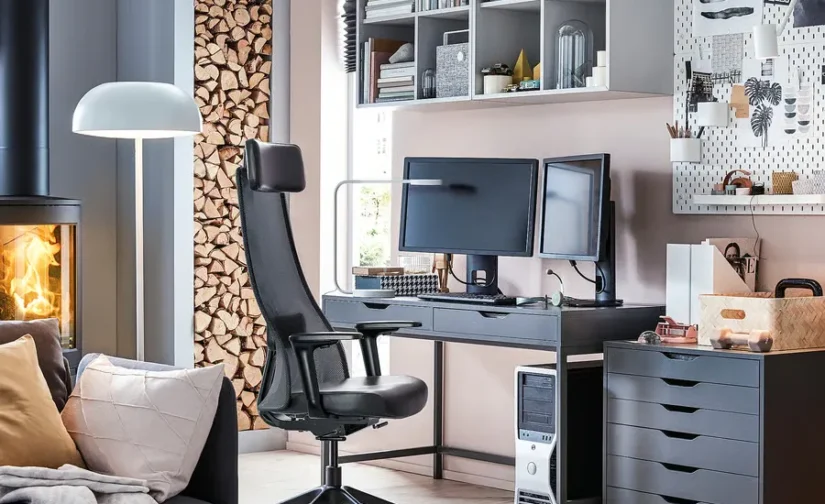 صندلی اداری با دسته مشکی ایکیا مدل JÄRVFJÄLLET