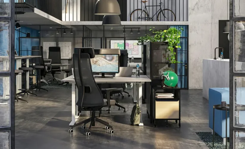 صندلی اداری با دسته مشکی ایکیا مدل JÄRVFJÄLLET