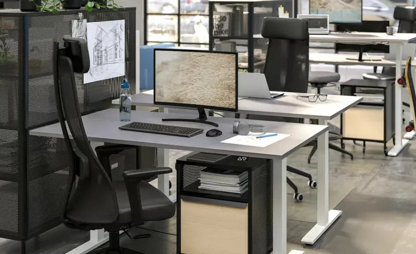 صندلی اداری با دسته مشکی ایکیا مدل JÄRVFJÄLLET