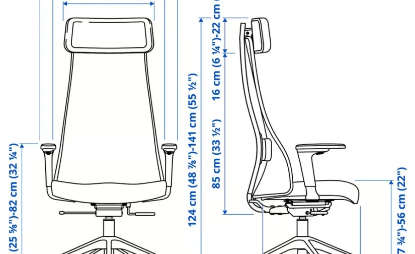 صندلی اداری با دسته مشکی ایکیا مدل JÄRVFJÄLLET
