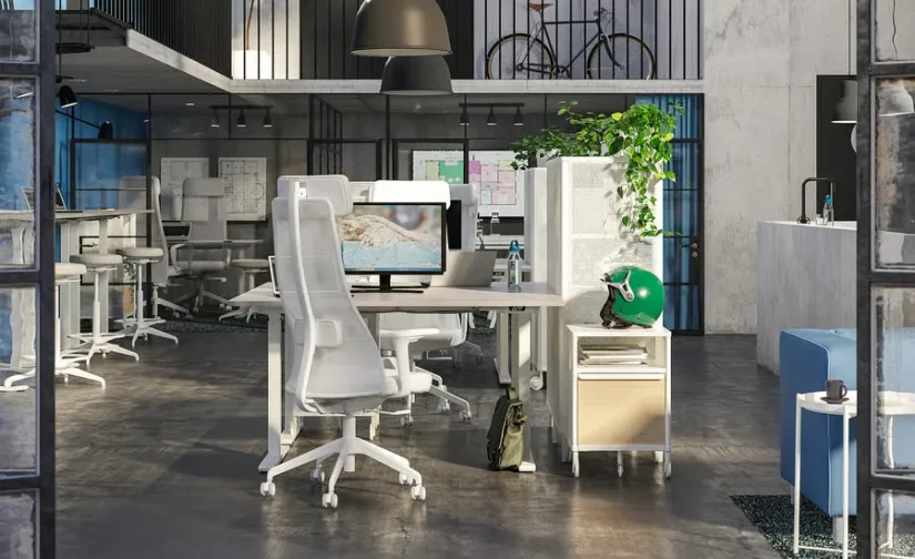 صندلی اداری با دسته سفید ایکیا مدل JÄRVFJÄLLET