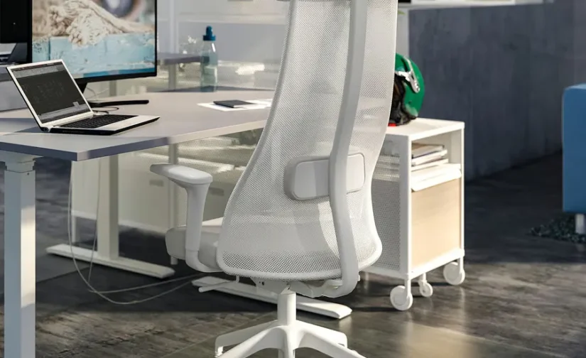 صندلی اداری با دسته سفید ایکیا مدل JÄRVFJÄLLET