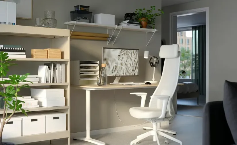 صندلی اداری با دسته سفید ایکیا مدل JÄRVFJÄLLET