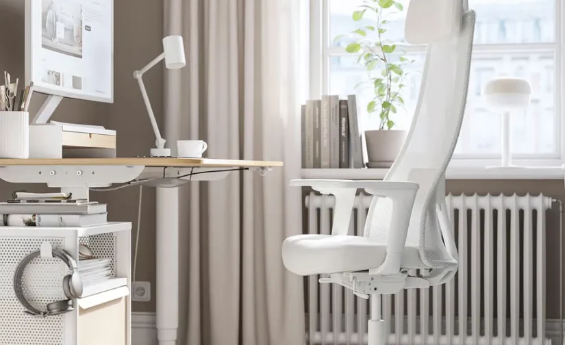 صندلی اداری با دسته سفید ایکیا مدل JÄRVFJÄLLET