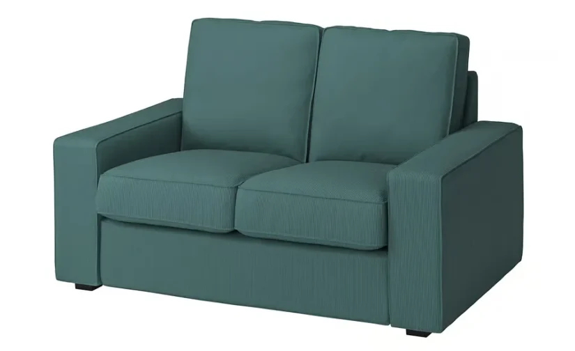 مبل راحتی دو نفره تیبلبی فیروزه ای/خاکستری ایکیا مدل KIVIK